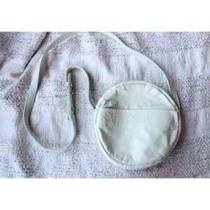 Baggu Off White Circle Leather Crossbody Purse Bag